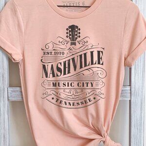 Nashville Music City Graphic Tee, Country Music Festival Shirt